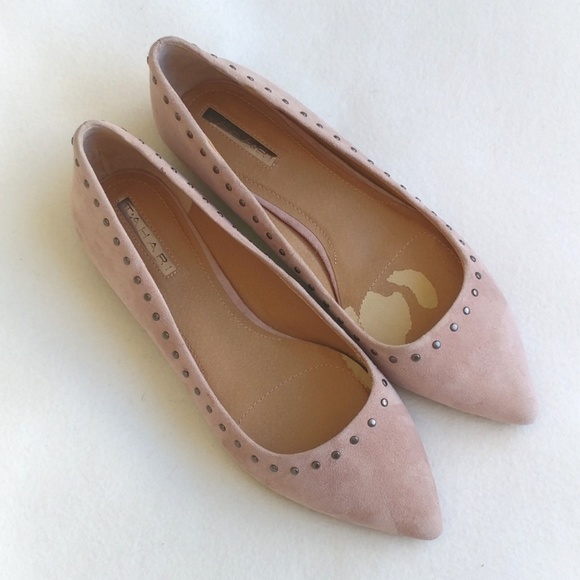 tahari suede flats